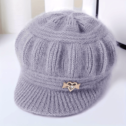 Thickened Coldproof Beanie - Soft Knitted Fleece, Stylish Brimmed Design, Extra Warm and Breathable - Perfect for Womens Winter Outdoor Activities