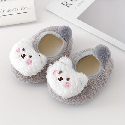 Cute Christmas Animal Slippers - 1pair Non-slip Baby Toddler Shoes Socks for Girls & Boys