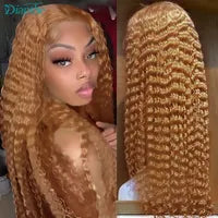 13x4 Transparent Frontal Wig Loose Deep Wave Lace Front Human Hair Wigs for Women Pre Plucked Wavy Black Synthetic Lace Wig