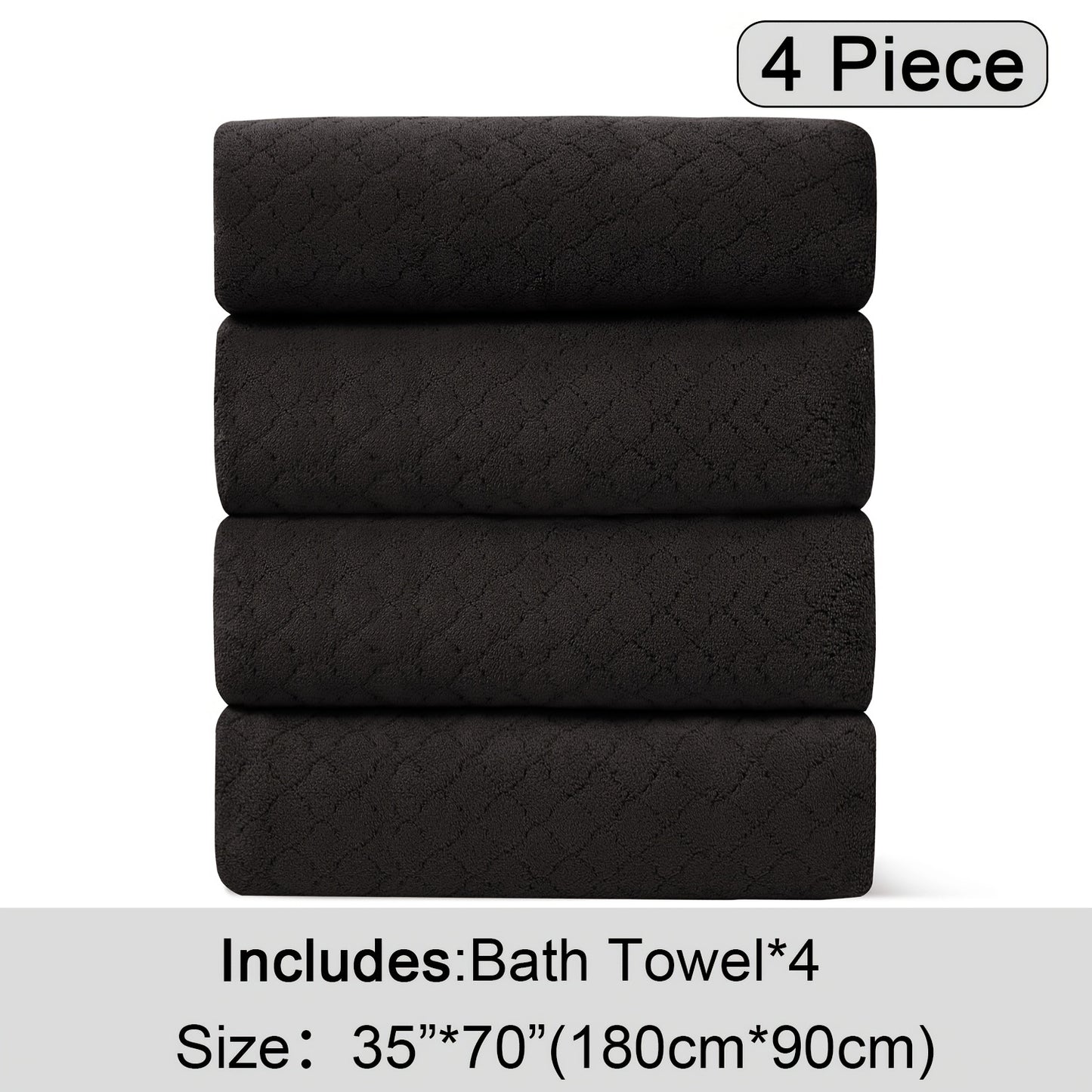 Extra Large Bath Towels Set - 35x70 Inches Luxury 600 GSM Oversized Microfiber Towel, Quick Dry, Highly Absorbent, Super Soft, Spa Hotel Quality, Shower Towels for Bathroom, Soft and Gentle on Skin