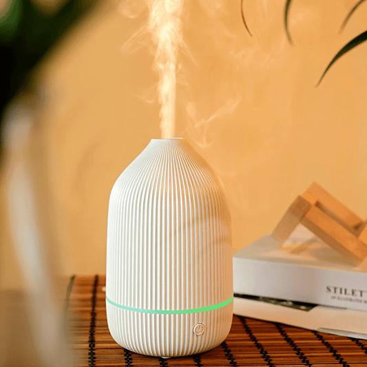 1pc USB-Powered Soundwave technology Aromatherapy Diffuser - Colorful White, Versatile for All Room Types