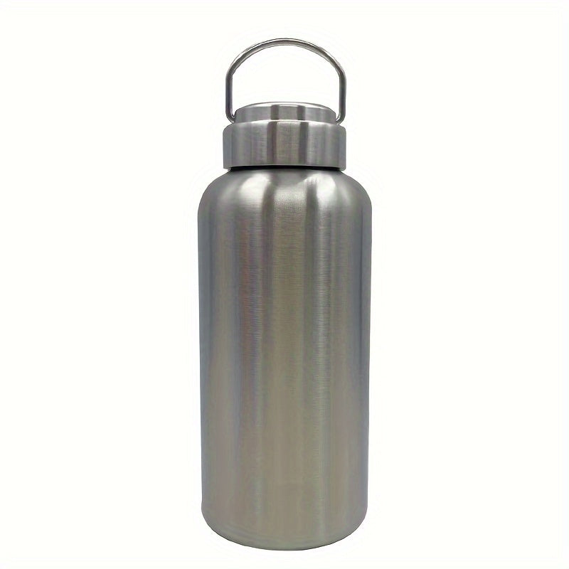 1pc Premium Leak-Resistant 304 Stainless Steel Water Bottle - Portable Single Layer Water Kettle for Outdoor Sports, Fitness, Travel - Durable, BPA-Free, Easy to Clean, 450ml/600ml/900ml/1200ml/1500ml (15.22oz, 20.29oz, 30.43oz, 40.58oz, 50.72oz) Capacity