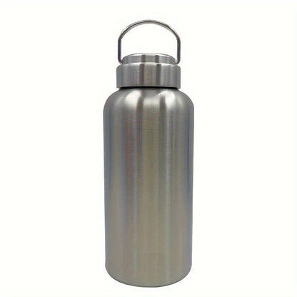 1pc Premium Leak-Resistant 304 Stainless Steel Water Bottle - Portable Single Layer Water Kettle for Outdoor Sports, Fitness, Travel - Durable, BPA-Free, Easy to Clean, 450ml/600ml/900ml/1200ml/1500ml (15.22oz, 20.29oz, 30.43oz, 40.58oz, 50.72oz) Capacity