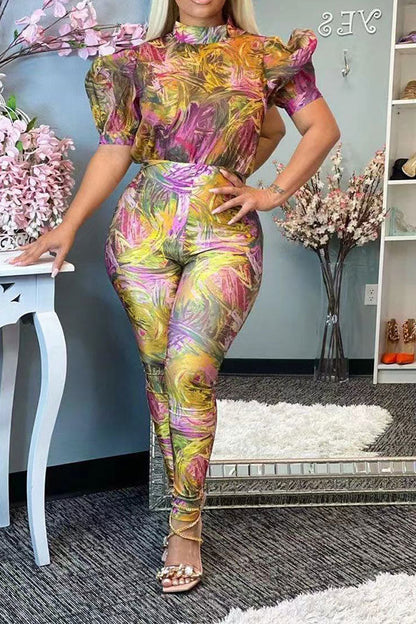 storexq Abstract Print Party Jumpsuit