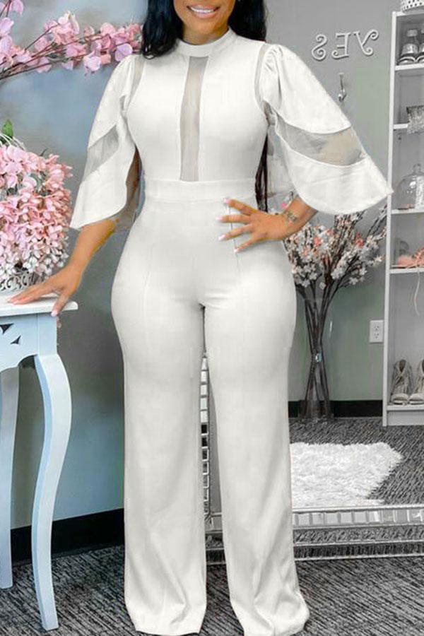 storexq Mesh Patchwork Glamorous Jumpsuit