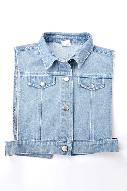 storexq Denim Boyish Single Breasted Coat