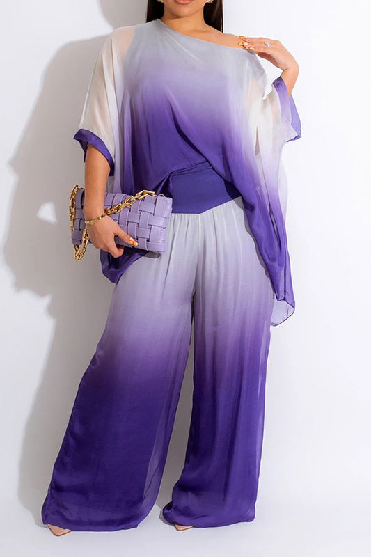 storexq Gradient Relaxed Flowy Pant Suit