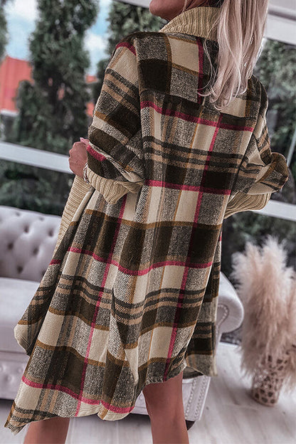 namcoverse Patchwork Plaid Laid Back Cardigan