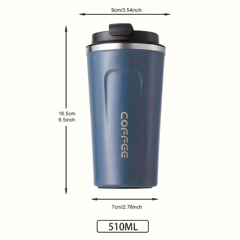 17.2oz Stainless Steel Insulated Travel Mug - Double Wall Vacuum Flask for Coffee, Tea & Soda - Keeps Drinks Hot or Cold All Day - Perfect for Outdoor Adventures & Gifts