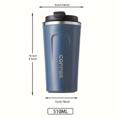 17.2oz Stainless Steel Insulated Travel Mug - Double Wall Vacuum Flask for Coffee, Tea & Soda - Keeps Drinks Hot or Cold All Day - Perfect for Outdoor Adventures & Gifts