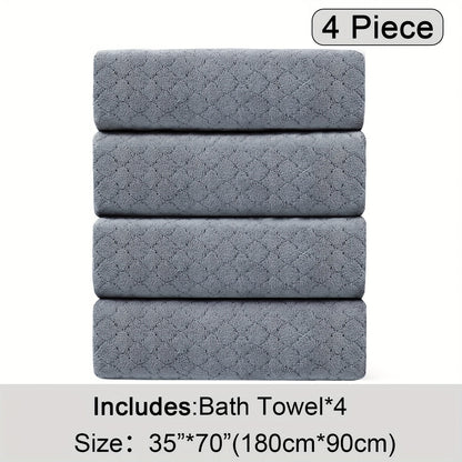 Extra Large Bath Towels Set - 35x70 Inches Luxury 600 GSM Oversized Microfiber Towel, Quick Dry, Highly Absorbent, Super Soft, Spa Hotel Quality, Shower Towels for Bathroom, Soft and Gentle on Skin