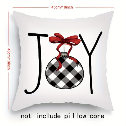 1pc/4pcs Merry Christmas Throw Pillow Covers - Festive Home Decor for Bedroom, Living Room, Sofa, Car with Seasonal Cheer