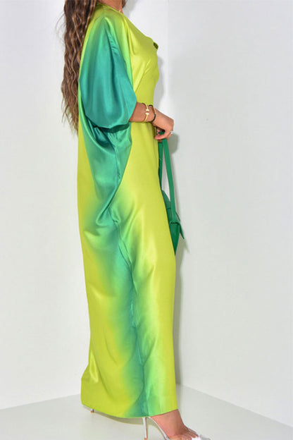 storexq Gradient Undeniable High Split Maxi Dress