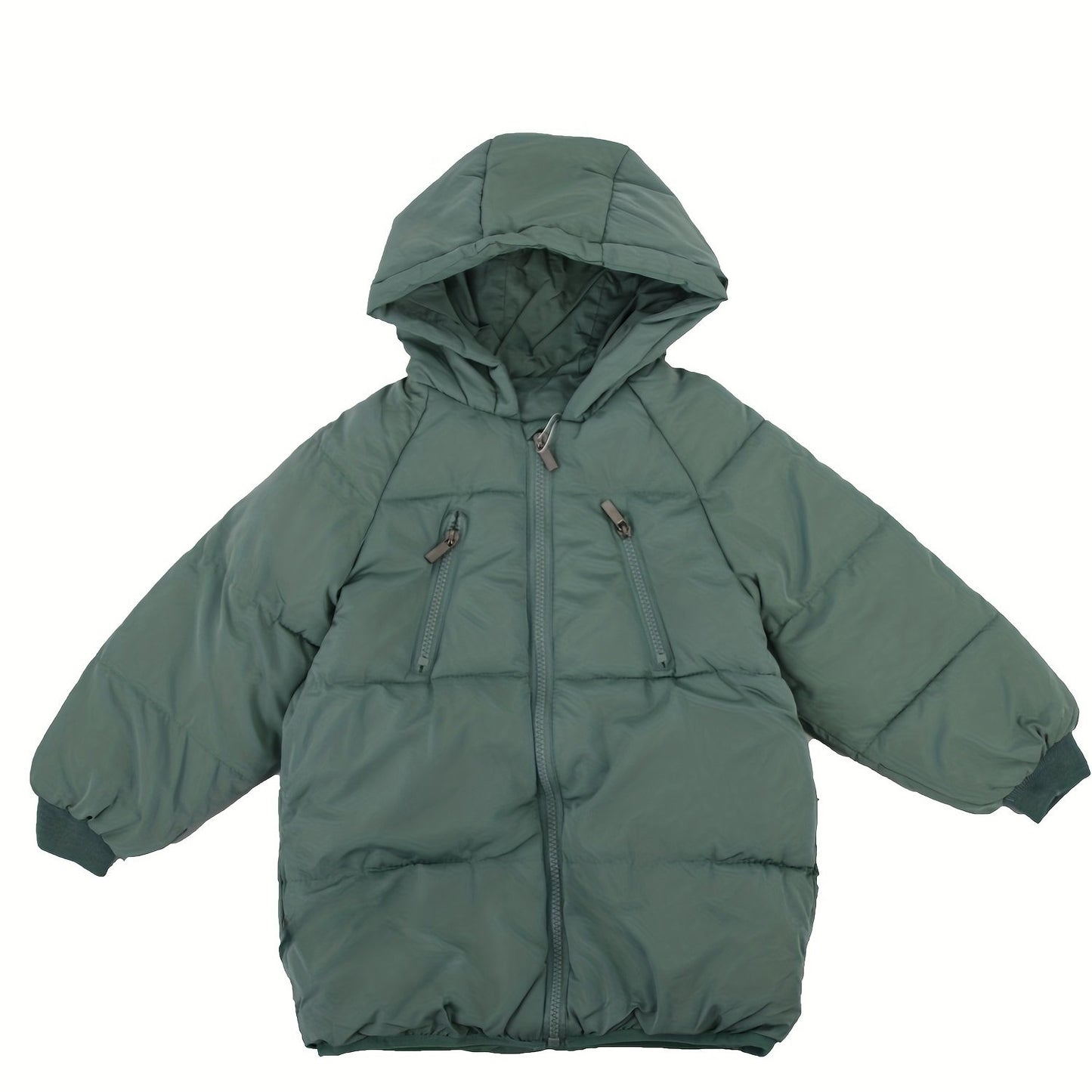 Boys Winter Coats With Hooded, Zip Up Coat Warm Winter Jacket