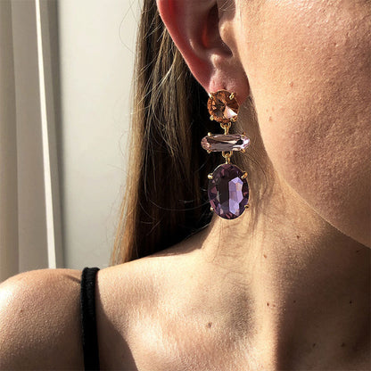 storexq Crystal Glitter Hyperbolic Earrings