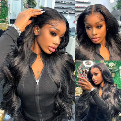 13X6 Hd Transparent Lace Frontal Wig 30Inch Body Wave Lace Front Human Hair Wigs 200 Density 4x4 5x5 Lace Closure Wigs for Women