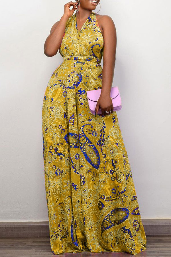 storexq Paisley Print Versatile Strappy Maxi Dress