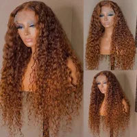 13x4 Transparent Frontal Wig Loose Deep Wave Lace Front Human Hair Wigs for Women Pre Plucked Wavy Black Synthetic Lace Wig