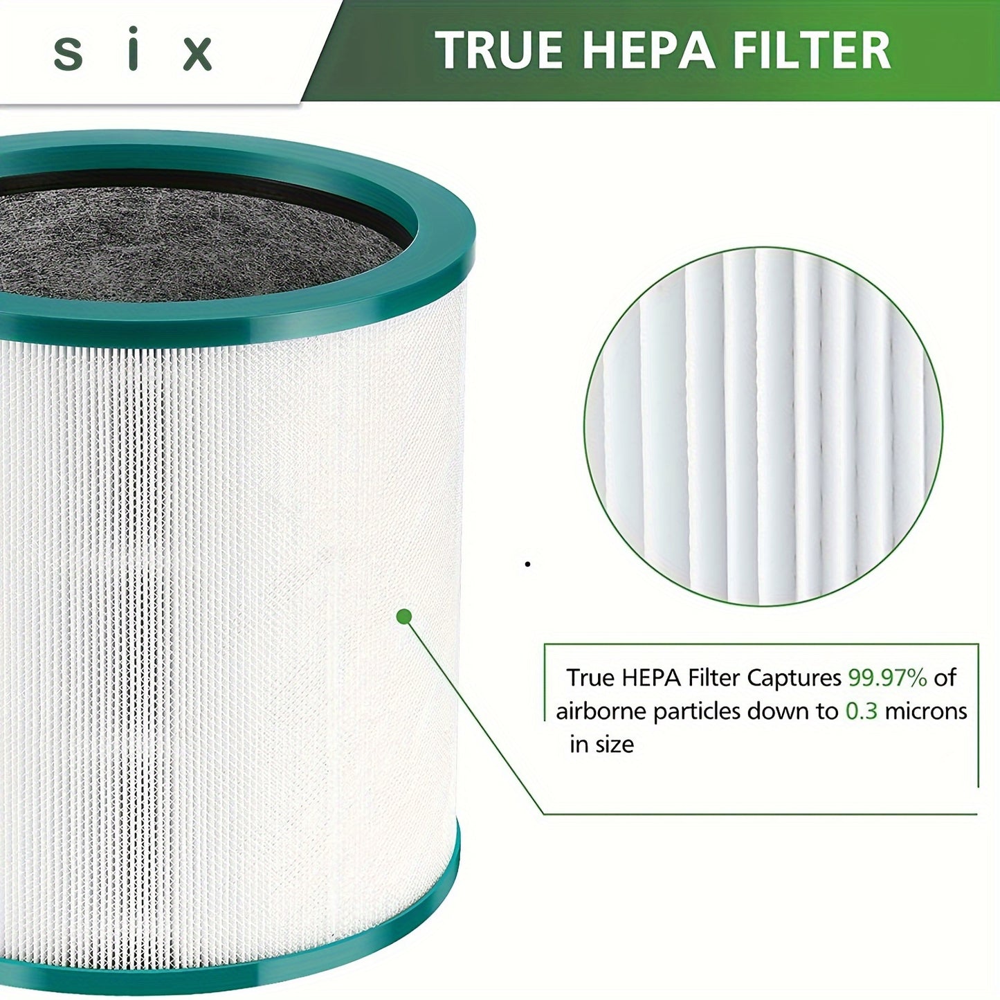 1 PACK Air Purifier Filter Replacement For Dyson Tower Purifier Pure Cool Link TP01, TP02, TP03, BP01, TP00, AM11 Compare To Part 968126-03, 305158-01, 305159-01, 308400-01, 308401-01