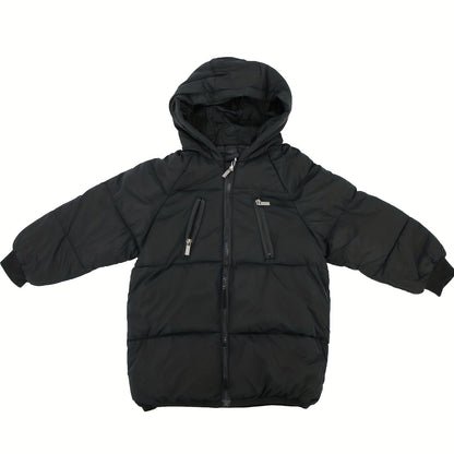 Boys Winter Coats With Hooded, Zip Up Coat Warm Winter Jacket