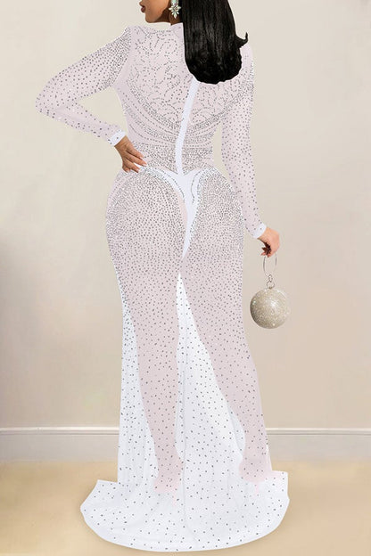 namcoverse Rhinestone Elegant Maxi Dress