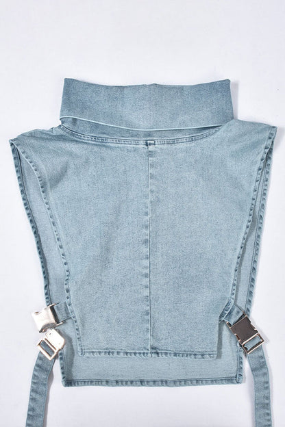 storexq Solid Color Hot Buckled Denim Camisole