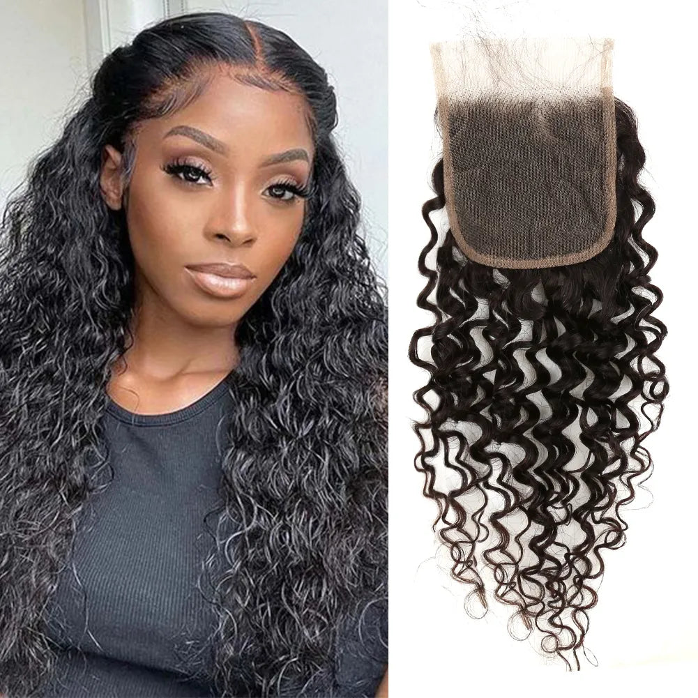 11A Closure Human Hair HD Transparent Closure Straight Body Wave Pre Plucked With Baby Hair Free Part Curly Wave Brazilian Virgin Human Hair Wet And Wavy 4x4 5x5 6x6