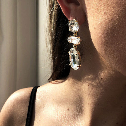 storexq Crystal Glitter Hyperbolic Earrings