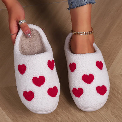 Men Women Indoor Slippers Students Plush Winter Fur Fluffy Furry Cartoon Strawberry Sandals Comfortable Fuzzy Girl Flip Flop Slipper 456 456