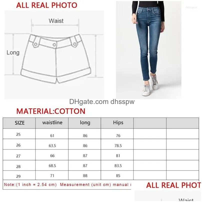 Women'S Pants Capris Womens Mother Same Paragraph High-Waisted Nine-Point High-Elastic Foot Buttocks Slimming Jeans Women Drop Del Dhezy