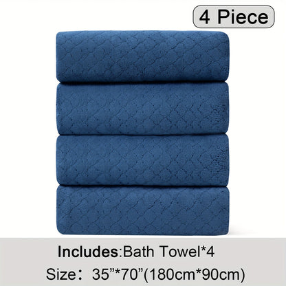 Extra Large Bath Towels Set - 35x70 Inches Luxury 600 GSM Oversized Microfiber Towel, Quick Dry, Highly Absorbent, Super Soft, Spa Hotel Quality, Shower Towels for Bathroom, Soft and Gentle on Skin