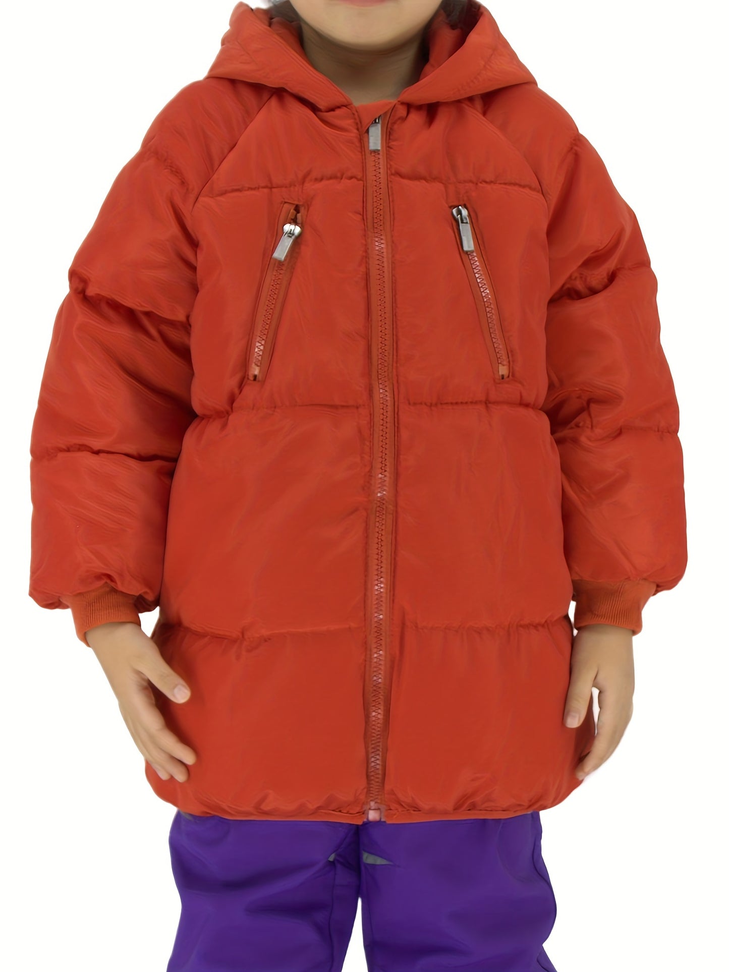 Boys Winter Coats With Hooded, Zip Up Coat Warm Winter Jacket