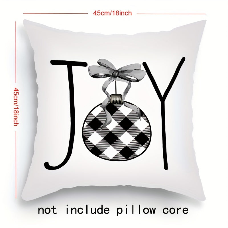 1pc/4pcs Merry Christmas Throw Pillow Covers - Festive Home Decor for Bedroom, Living Room, Sofa, Car with Seasonal Cheer