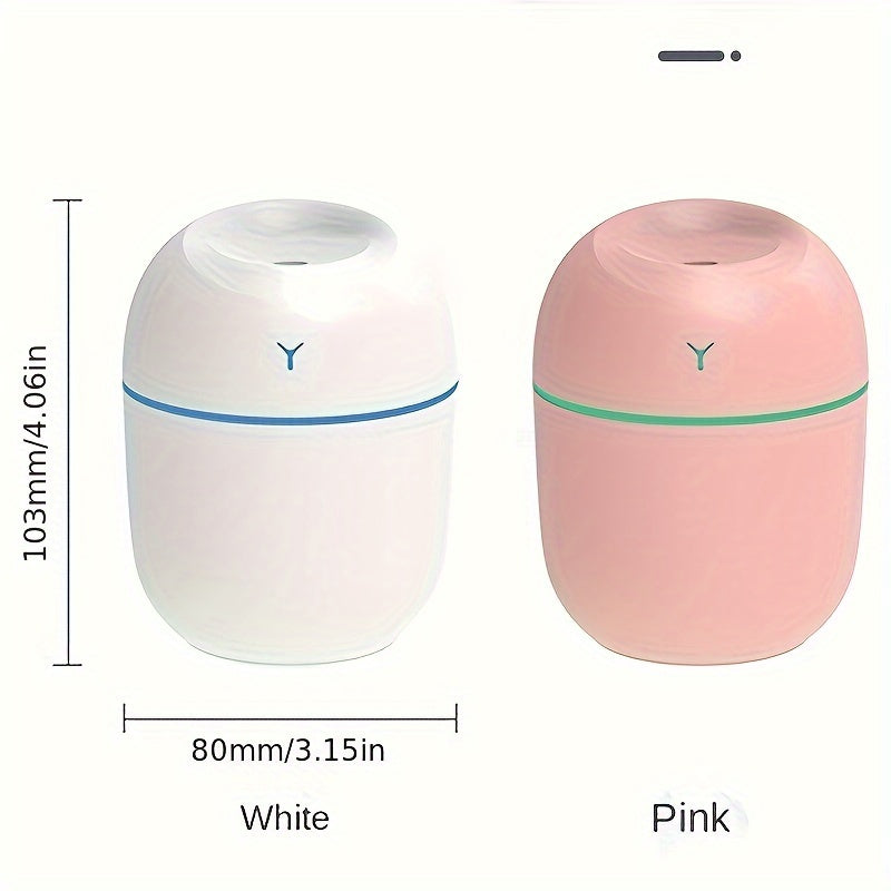 1pc 7.44oz Mini Cute Humidifier Air Purifier With Night Light And Cool Mist For Home, Car, And Plants, Purify Air And Freshen Room