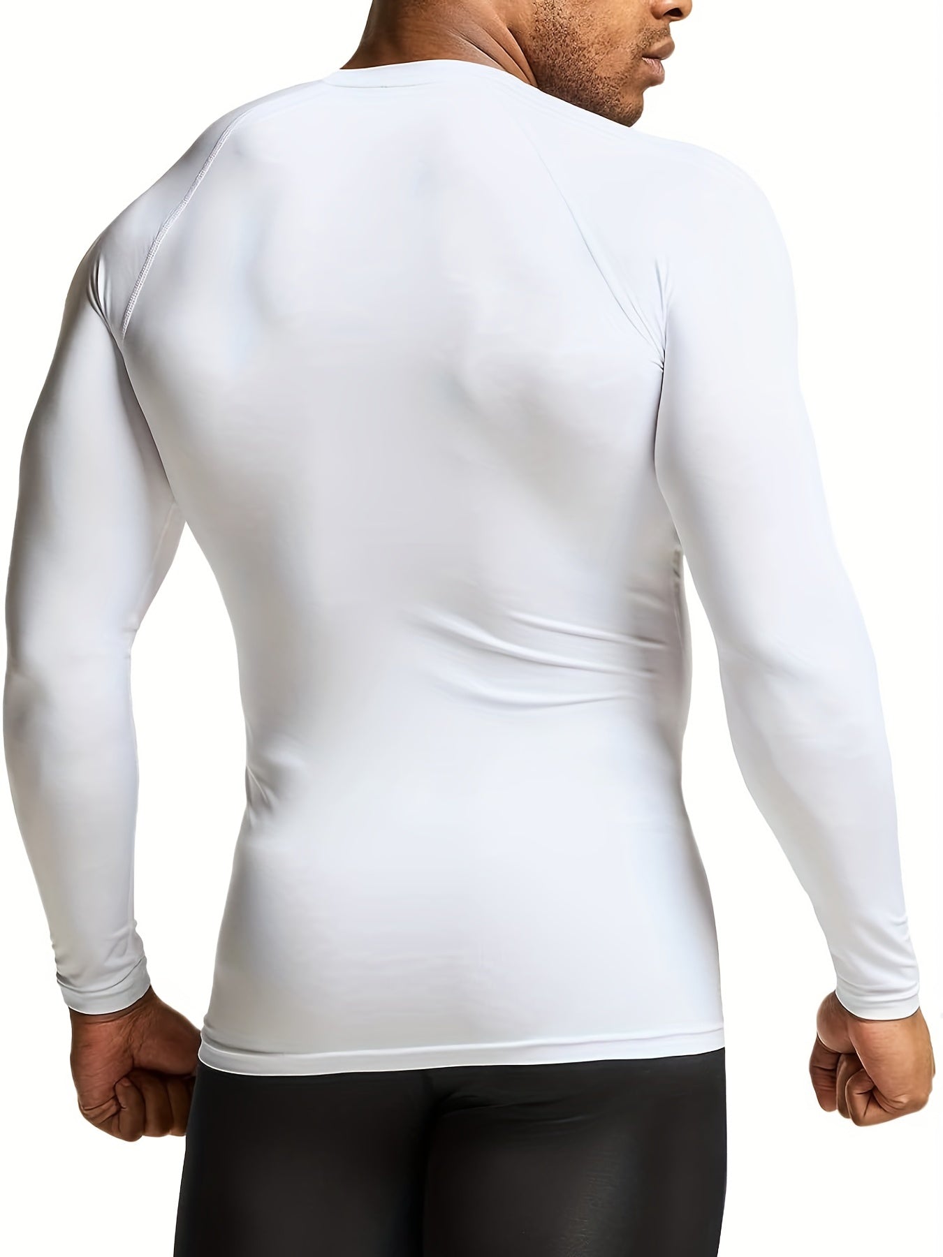 1/3 pcs Thermal Performance Long Sleeve Compression Shirt - Men's Winter Sports Base Layer Top for Running, Athletic Training, and Cold Weather Activities - Moisture-Wicking, Quick-Drying, and Four-Way Stretch