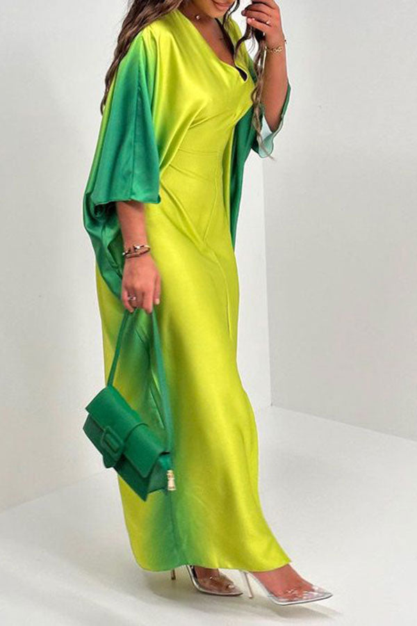 storexq Gradient Undeniable High Split Maxi Dress