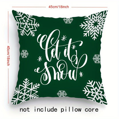 1pc/4pcs Merry Christmas Throw Pillow Covers - Festive Home Decor for Bedroom, Living Room, Sofa, Car with Seasonal Cheer