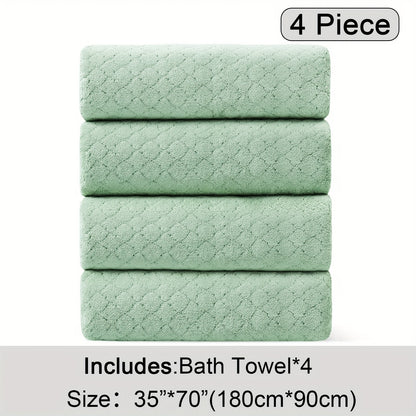 Extra Large Bath Towels Set - 35x70 Inches Luxury 600 GSM Oversized Microfiber Towel, Quick Dry, Highly Absorbent, Super Soft, Spa Hotel Quality, Shower Towels for Bathroom, Soft and Gentle on Skin