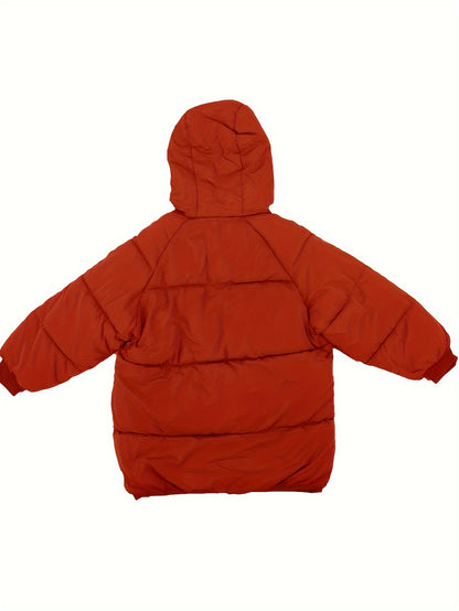 Boys Winter Coats With Hooded, Zip Up Coat Warm Winter Jacket