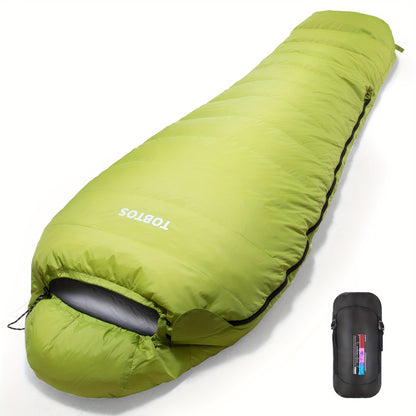 4-Season Mummy Sleeping Bag - Ultra-Warm, Lightweight, Waterproof, and Compact for Adults - Ideal for Camping, Outdoor, Hiking, and Backpacking Adventures with Compression Sack