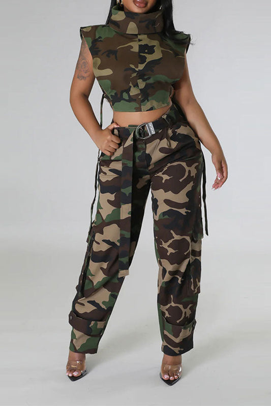 storexq Camouflage Unique Buckled Camisole