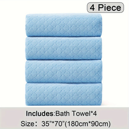 Extra Large Bath Towels Set - 35x70 Inches Luxury 600 GSM Oversized Microfiber Towel, Quick Dry, Highly Absorbent, Super Soft, Spa Hotel Quality, Shower Towels for Bathroom, Soft and Gentle on Skin