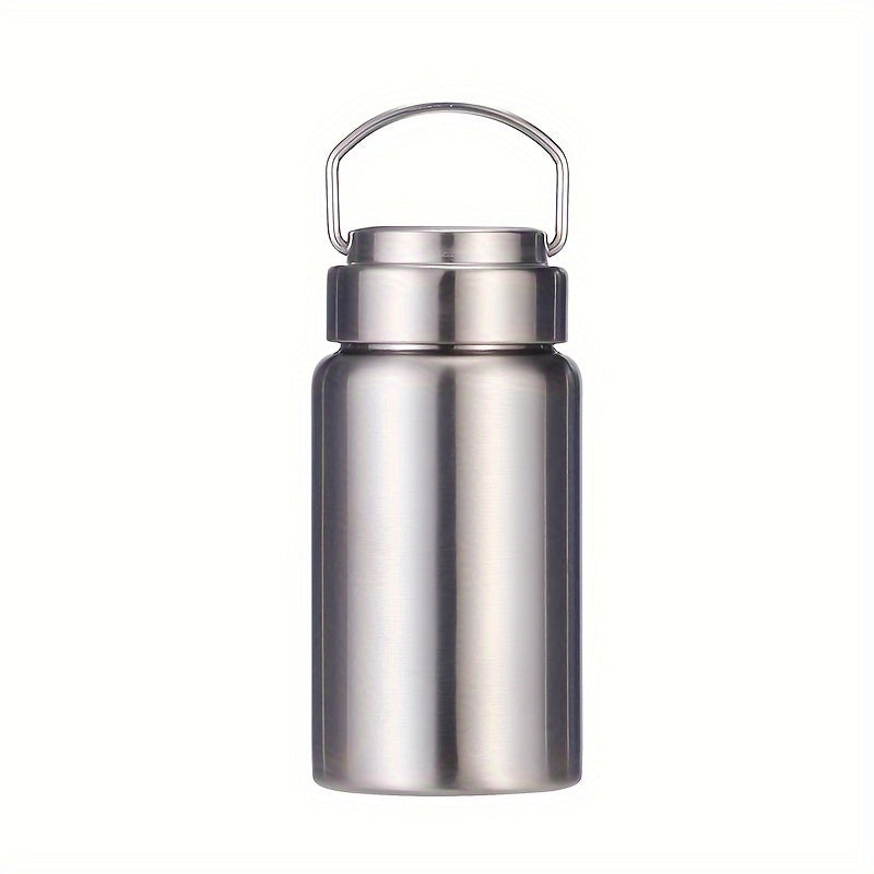 1pc Premium Leak-Resistant 304 Stainless Steel Water Bottle - Portable Single Layer Water Kettle for Outdoor Sports, Fitness, Travel - Durable, BPA-Free, Easy to Clean, 450ml/600ml/900ml/1200ml/1500ml (15.22oz, 20.29oz, 30.43oz, 40.58oz, 50.72oz) Capacity