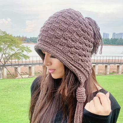 Winter Warm Knitted Hat - Ultra-Warm and Cozy, Extreme Coldproof and Windproof, Fashionably Designed, Versatile and Stylish - Perfect for Autumn and Winter Seasons, Ultimate Headgear for Cold Weather, Provides Excellent Ear Protection