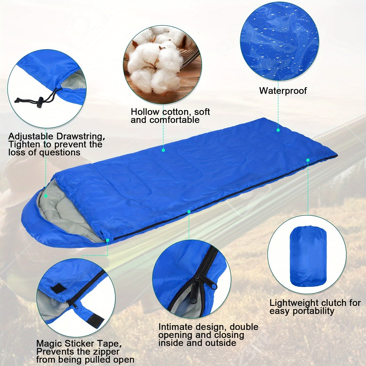 10 Pcs Premium 0 Degree Cold Weather Sleeping Bags - Waterproof, Lightweight, 4 Season Warmth for Adults - Compression Sack Included for Backpacking, Hiking, Travel, and Homeless Shelter