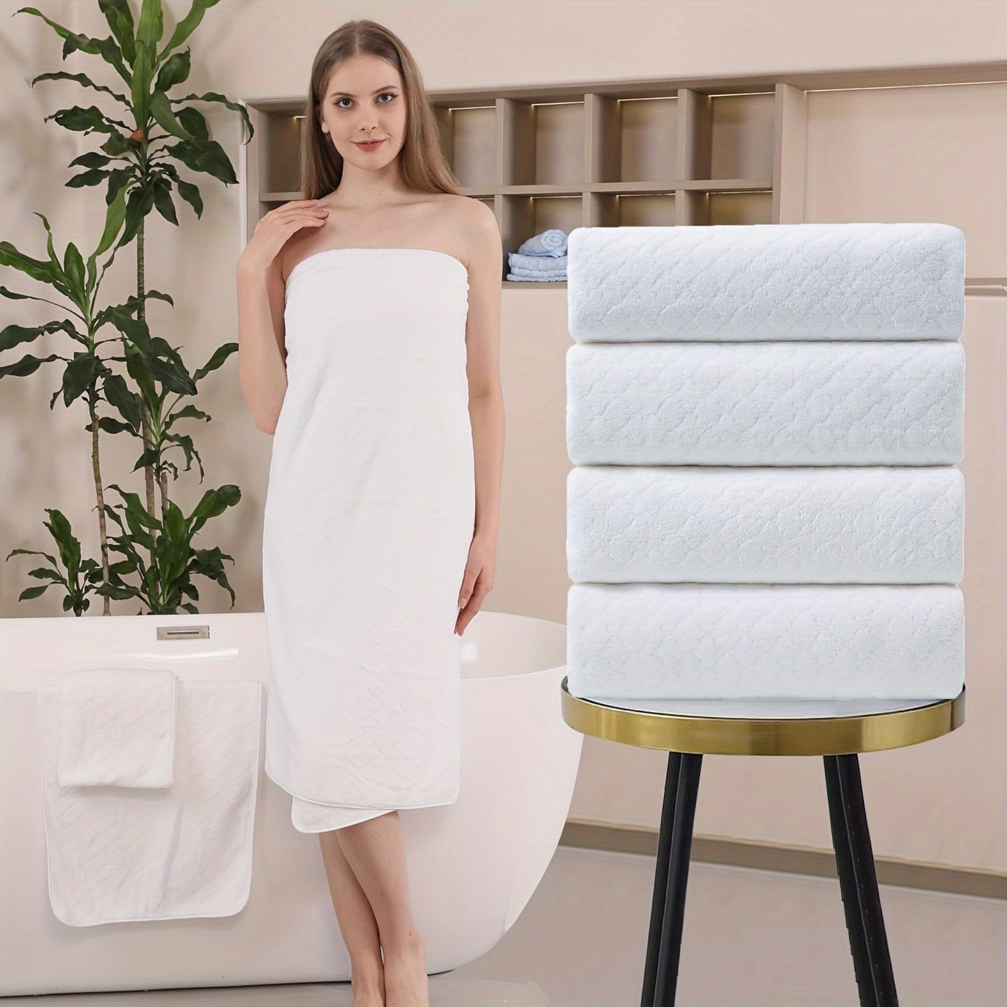 Extra Large Bath Towels Set - 35x70 Inches Luxury 600 GSM Oversized Microfiber Towel, Quick Dry, Highly Absorbent, Super Soft, Spa Hotel Quality, Shower Towels for Bathroom, Soft and Gentle on Skin