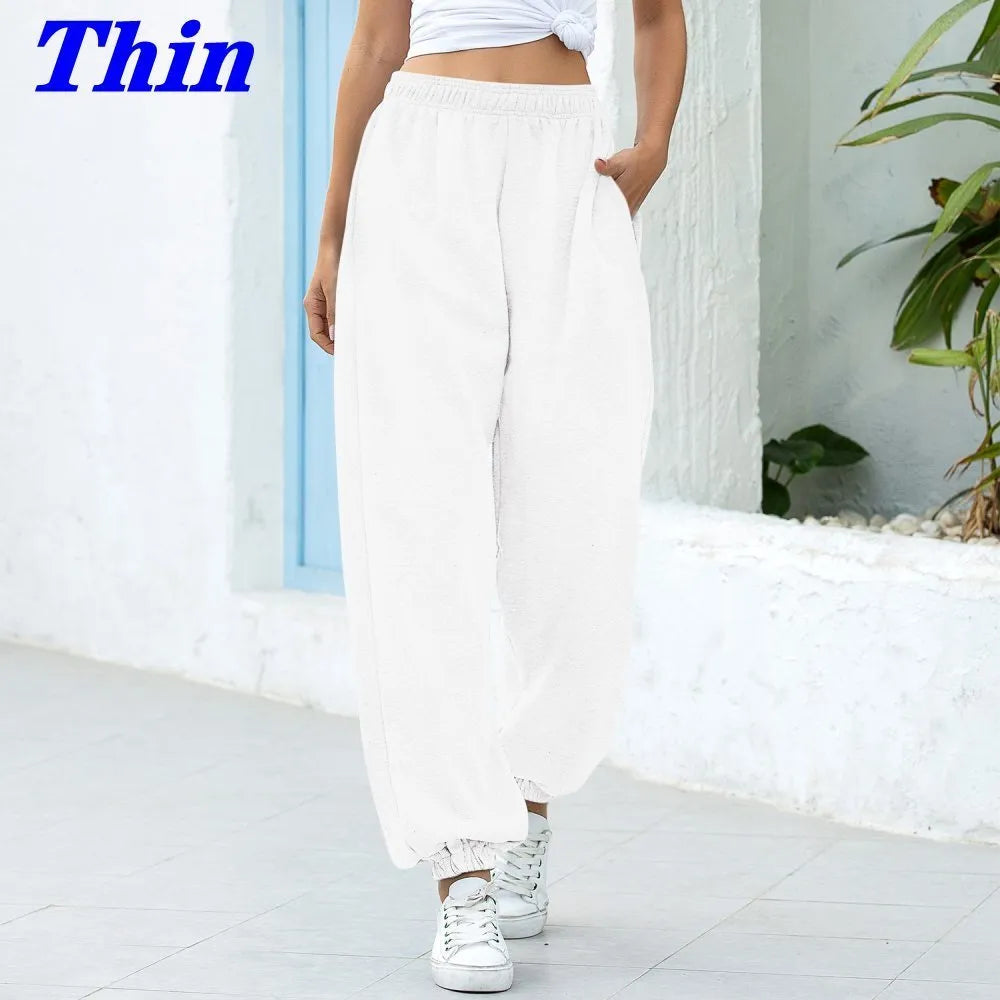 Sweatpants Women Baggy Gray Sports Pants Joggers Wide Leg Oversized Streetwear High Waisted Trousers Women LJ201130