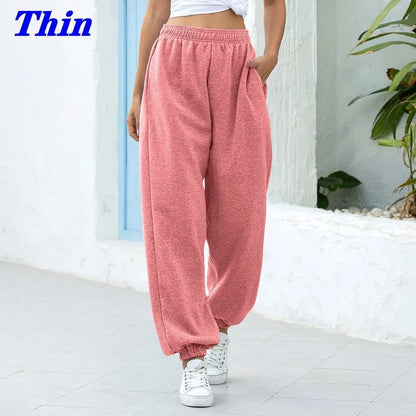 Sweatpants Women Baggy Gray Sports Pants Joggers Wide Leg Oversized Streetwear High Waisted Trousers Women LJ201130