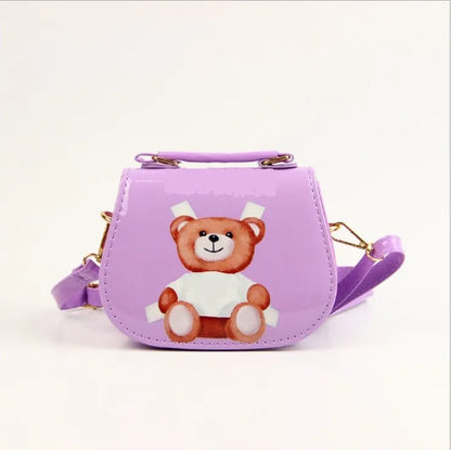 Cute Baby Girls Cartoon Bear Bags Backpacks Kids Leather Princess Bags Children Handbags Child Shoulder Bag Girl Crossbody Purses Wallet