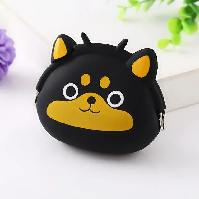 New Coin Purse Mini Silicone Animal Small Purse Lady Key Bag Children Gift Prize Package Bluetooth earphone 10pcs